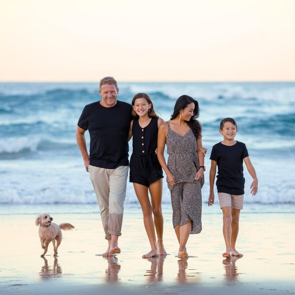 family, beach, people, nature, ocean